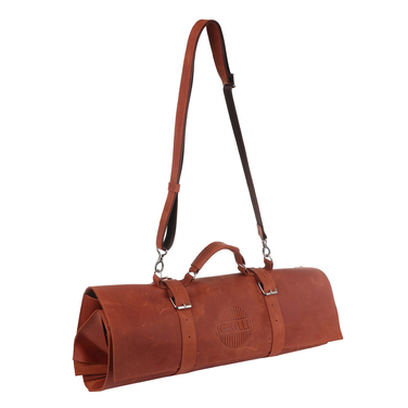 Скрутка-органайзер для аксессуаров барбекю кожаная GRILLI