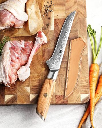 Ніж обвалочний 14,9 см, дамаська сталь XINZUO