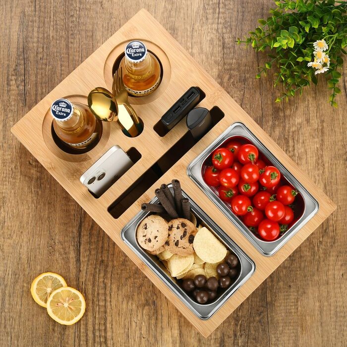 Бамбуковий органайзер для снеків 42 х 26 х 10,1 см DE-COmmerce