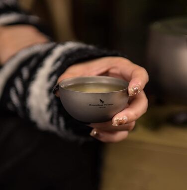 Чайный титановый сервиз 4 чашки iBasingo