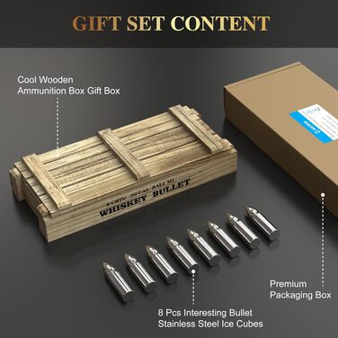 Кубики для віскі з нержавіючої сталі 8 шт SAICOOS