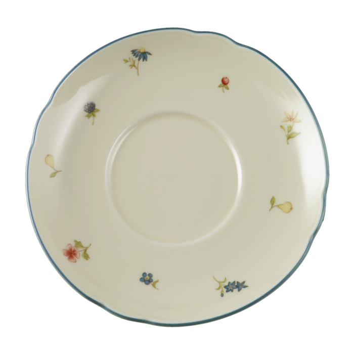 Блюдце до чашки для сніданку 16 см Streublume blauer Rand Marie-Luise Seltmann