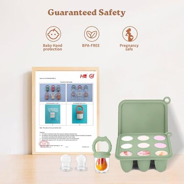 Дозатор дитячого харчування силіконовий на 9 порцій, рожевий ZUFIO