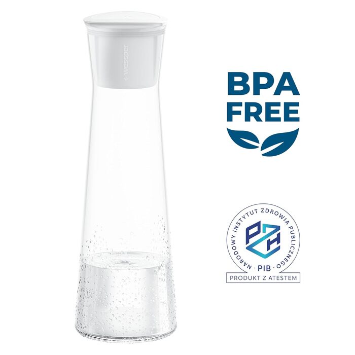 Скляний графин з кришкою та 4 фільтрами 1 л Wessper