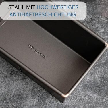 Форма для випічки хліба Westmark - високоякісна емальована форма для випікання хліба, як з пекарні - 32 см - для рівномірного підрум'янювання - 100 стійка до подряпин (чорна) (хліб розтягується)