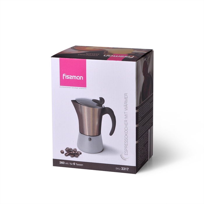 Гейзерна кавоварка Fissman на 6 порций / 360 мл (3317)