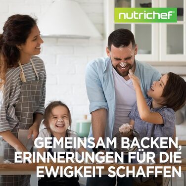 Набір форм для випікання NutriChef - Набір із 8 антипригарних форм для випікання - Без PFOA, PFOS, PTFE, придатний для використання в духовці до 232C - Кругла форма для випічки, форма для хліба, форма для мафінів та форма для дека, придатна для миття в по