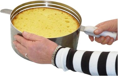 Нож для резки торта Zenker 7705, кондитерская Ø26 / 28 см, набор для торта с ножом для торта и подемным основанием для торта, аксессуары для торта из нержавеющей стали, количество 1 x набор из 3 шт. , цвет серебристый (приспособление для нарезки торта)