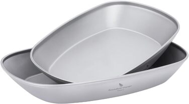 Титанова пластина iBasingo &Boundless Voyage, одношарова, легка, портативна, для пакування овочів, фруктів, риби, чіпсів у кемпінгу, Ti1114T (Ti1143T-SL)