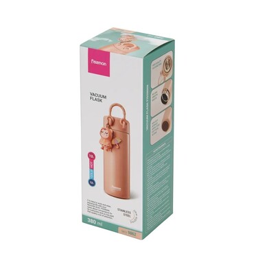 Термос Fissman 380 мл колір рожевий нержавіюча сталь (9862)