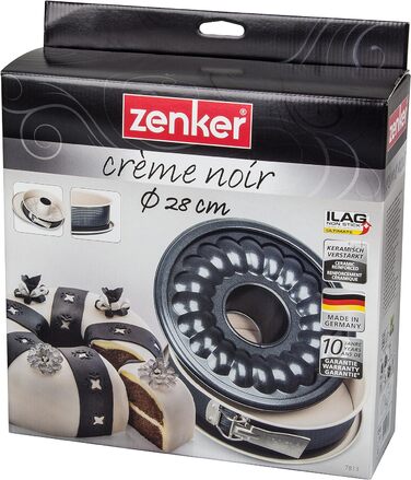Каструля Zenker 7813 Springform Crme Noir з 2 основами, діаметр 29 см, нержавіюча сталь, сірий / бежевий, 28 x 28 x 7 см 29 x 29 x 7 см