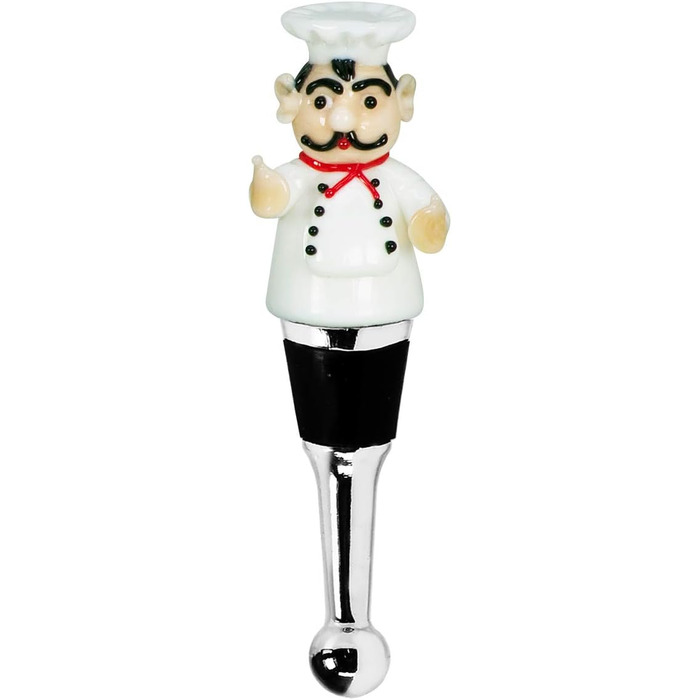 Пробка EDZARD Gourmet для шампанського, вина та ігристого вина, висота 12 см, стиль муранського скла, ручна робота