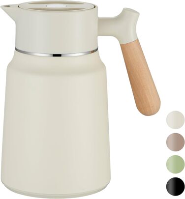 Термос-кавник 1,5 л нержавіюча сталь, білий VETIN