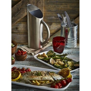 Тарілка прямокутна, 25х13 см, із закругленими краями, GenWare