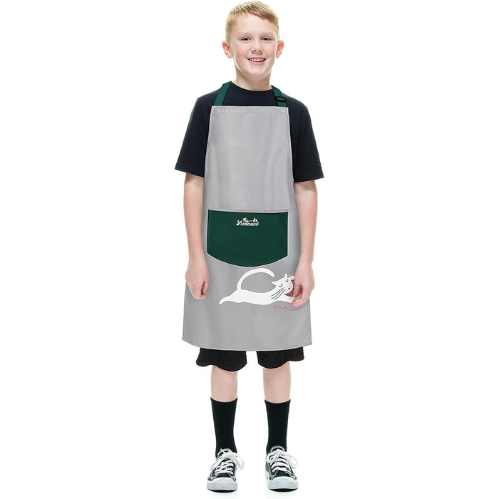 Фартух кухонний для дітей 46 х 60 см зелений Viedouce