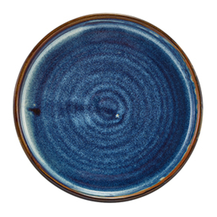 Тарілка презентаційна 14x2 см із низьким вертикальним бортом, Terra Porcelain Aqua Blue, GenWare