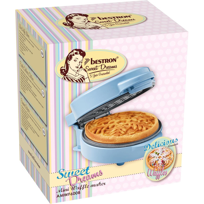 Міні-вафельниця з малюнком сніжинки 550 Вт Bestron
