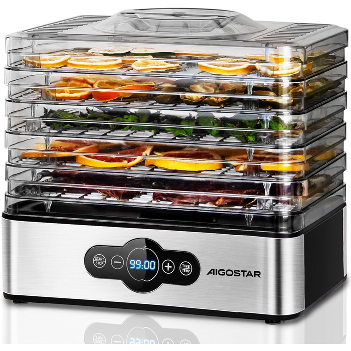 Сушильная машина на 5 полиць, 240 Вт Aigostar