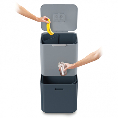 Контейнер для сміття з двома баками 60 л Totem Max Sky Joseph Joseph