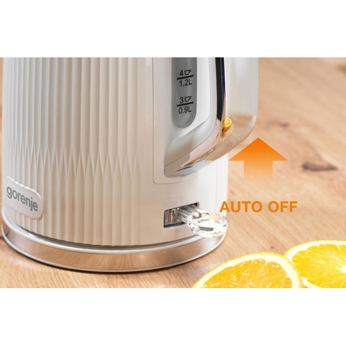 Gorenje Электрочайник 1.7л, Strix-контроль, белый матовый