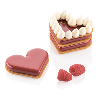 LEVEL HEARTS 35 Форма силіконова 'серця' 80x66 h12 мм (8x35 мл)+каттер