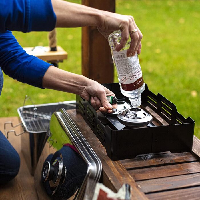 Настільна коптильня з термометром нержавіюча сталь Browin