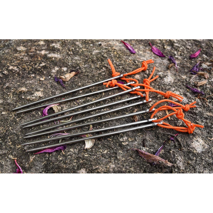 Титанові кілочки для намету довжиною 20 см 8 шт. Ti4006P iBasingo