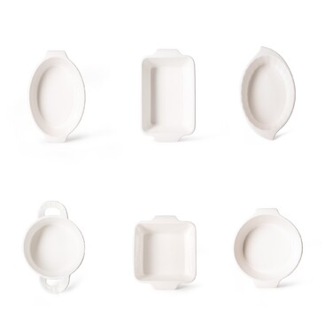 Овальна форма для запікання Fissman 13х10х 4,5 см / 220 мл порцеляна ціна за шт (14166)