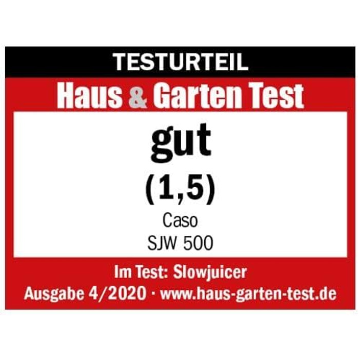 Дизайн повільної соковижималки, результат тесту 'Дуже добре', соковижималка для фруктів, овочів і зелені, великий завантажувальний отвір 75 мм Ø для цілих фруктів, з ситом для соку і сорбету, чорний, нержавіюча сталь, 500 -