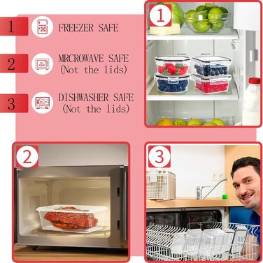 Набір контейнерів з кришками, 18 предметів Skroam