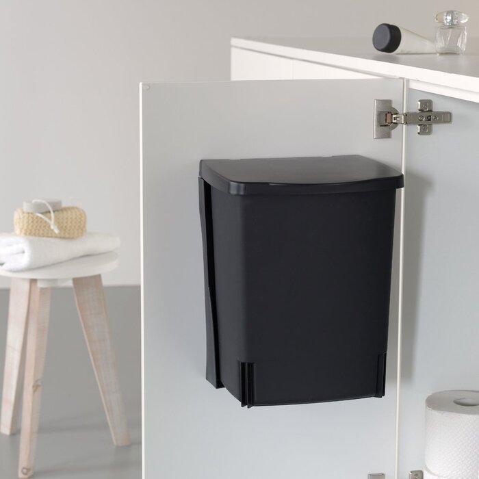 Вбудований сміттєвий бак прямокутний чорний 10 л Built in Bin Brabantia