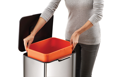 Контейнер для сміття з двома баками 60 л металік Totem Compact Joseph Joseph