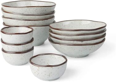 Манеж Реактивна порцеляна на 4 особи (12 шт.) Набір мисок, пісок)