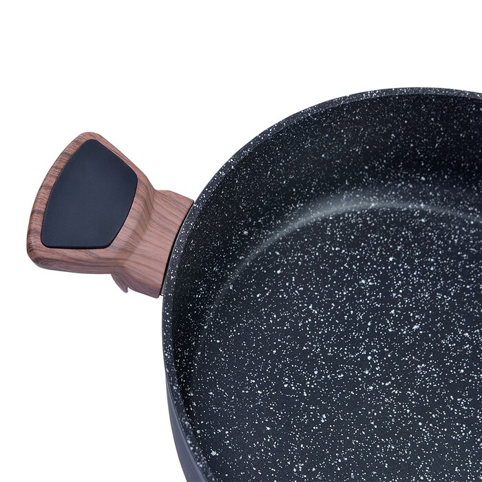 Сотейник Fissman 28x7,5 см 4100 мл DIAMOND GREY со стеклянной крышкой (4306)