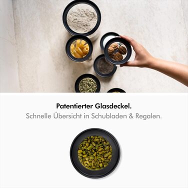 Ємності для зберігання продуктів 1200 мл з прозорими кришками, набір 3 предмети, KIVY