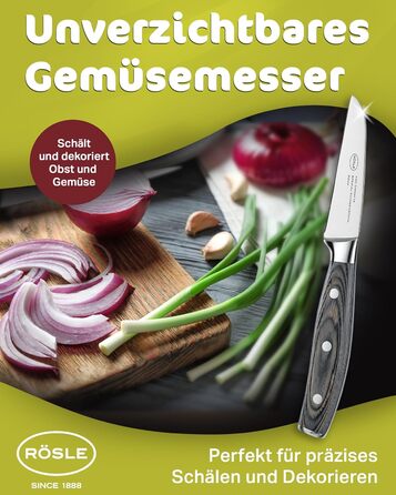 Нож для овощей 9 см Wolfgrey Rosle