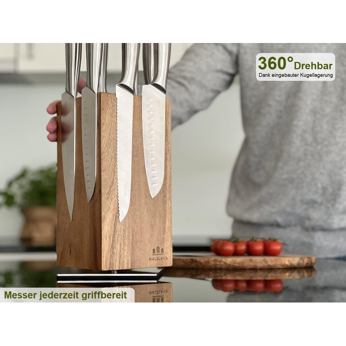 Блок для ножів магнітний та обертовий на 360° Waldland