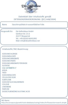 Набор таблеток для посудомоечной машины 550 шт Die Seifenblase