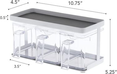 Коробка для приправ X3 і стійка - Вежа - біла