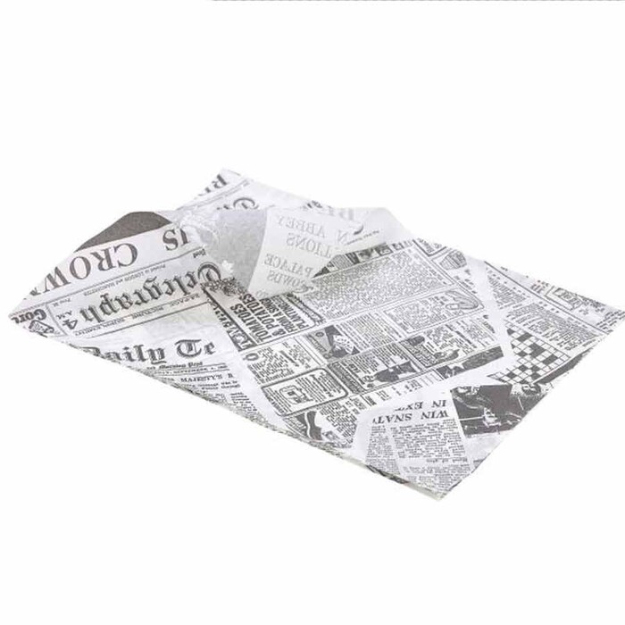 Жиронепроницаемая бумага 35х25 см, газета белая, GenWare
