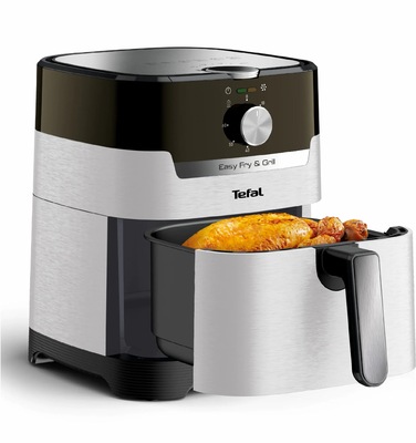 Tefal Мультипіч EasyFry&Grill, 1550Вт, чаша-4.2л, механічне керув., від 80°C до 200°C, пластик, чорний-світло-сірий