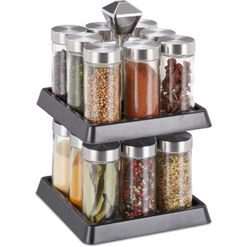 Обертова підставка на 16 баночок для спецій Relaxdays