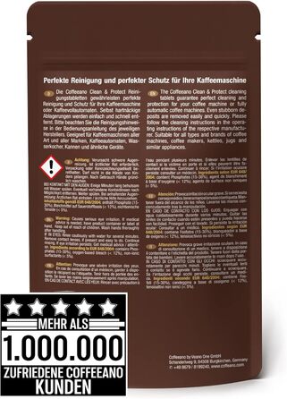 Таблеток для чищення повністю автоматичних кавоварок Jura, Siemens, серії EQ, Delonghi, Krups, Bosch, Miele, Melitta, WMF - таблетки для чищення Coffeeano для всіх типів і марок кавоварок, 250 таблеток (1 упаковка) (ECO, 80 таблеток (1 упаковка)), 250