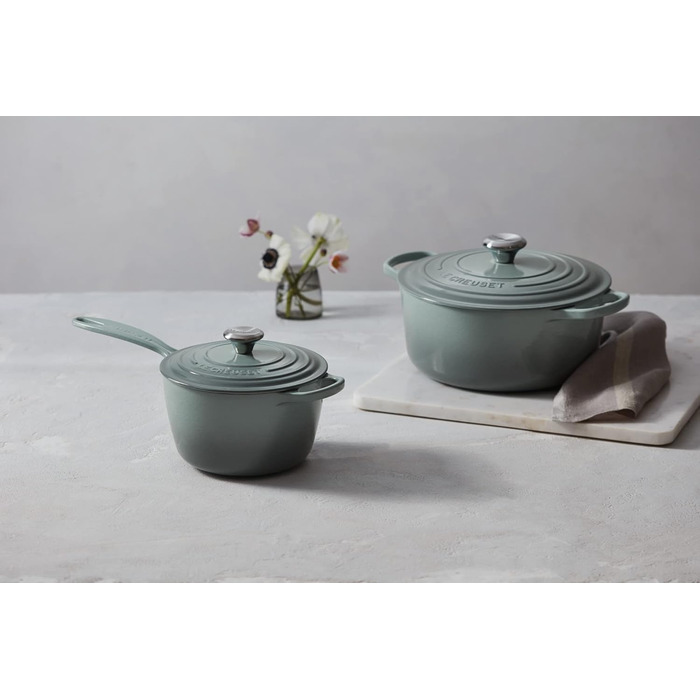 Чавунний сотейник 2 л з кришкою, Морська сіль Signature Le Creuset