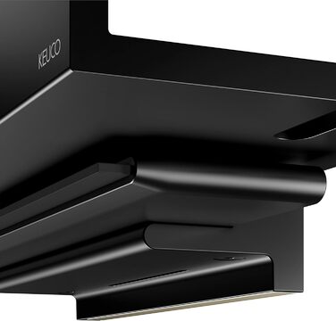 Душова полиця Keuco зі скляним ракелем з алюмінію, чорна, знімний кошик, зі зливними отворами, 35x6.6x11.6см, настінна, Reva Black Selection