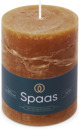Свічки Spaas Rustic Pillar 80/110 мм 65 шт. - (Коньяк)