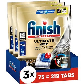 Таблетки для посудомийної машини 219 капсулили Ultimate Plus Infinity Shine Finish