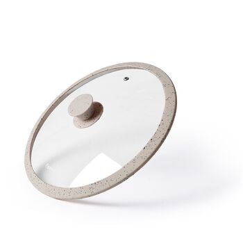 Кришка Fissman ARCADES 28 см з силіконовим ободом бежевий (9980)