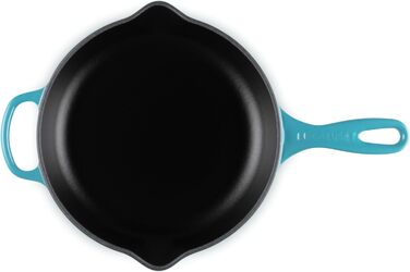 Чавунна сковорода LE CREUSET Signature, кругла, Ø Для всіх типів плит, вкл. підходить для індукції, 1,93 кг, гранатовий, 20182239490422 (карибський, 23 см)