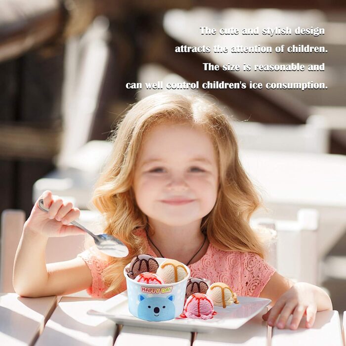 Набір паперові стаканчики для морозива 100 шт. 120 мл Ltsbaed